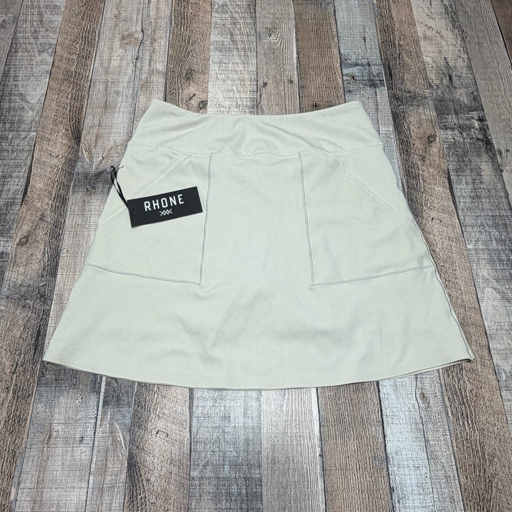 NWT Rhone 15" Stance Rib Skort Women's Small White Performance Athletic Golf